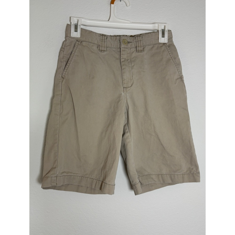 Old Navy‎ Boys Khaki Chino Shorts Tan Size 10 Regular Flat Front Cotton Twill